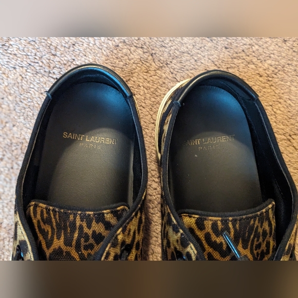 Saint Laurent Venice Low Top Leopard Sneakers 38.5 - Picture 9 of 10